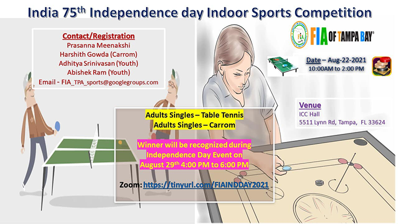 India 75th Independence Day indoor Sports Competition