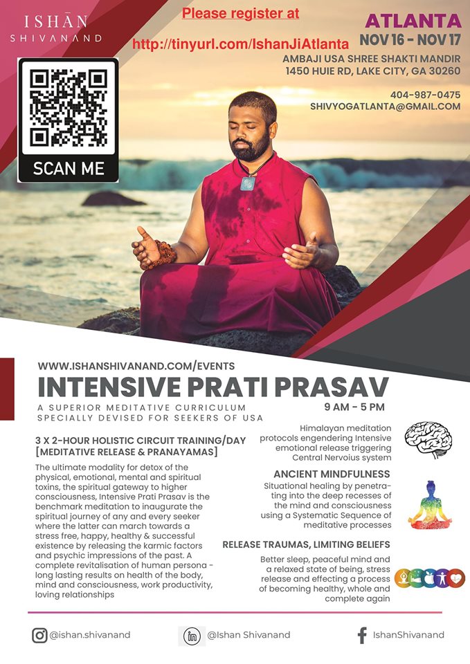 Intensive Prati Prasav in Lake City Hosted by Ambaji USA & Shivyog Georgia Forums