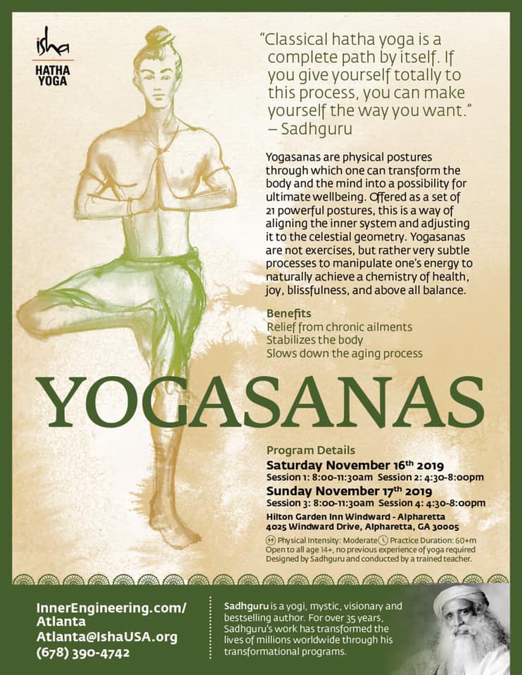 Isha: Yogasanas in Alpharetta