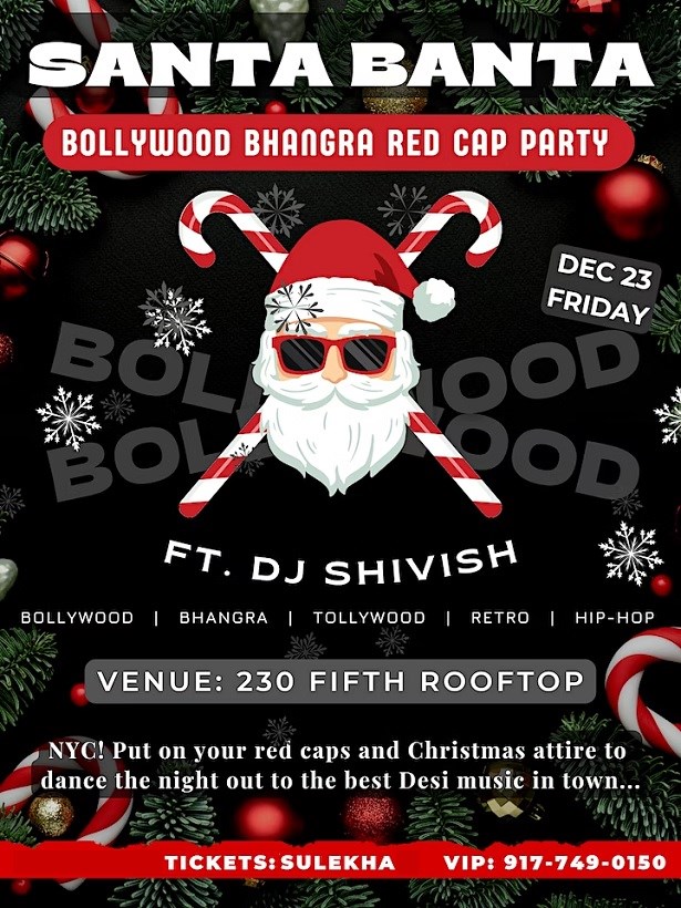 Jolly Bolly Bollywood Christmas Party- NYC