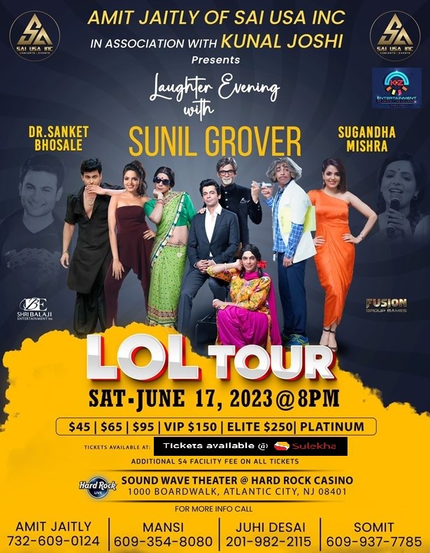 Laughter Evening With SUNIL GROVER & SUGANDHA MISHRA Live In New Jersey