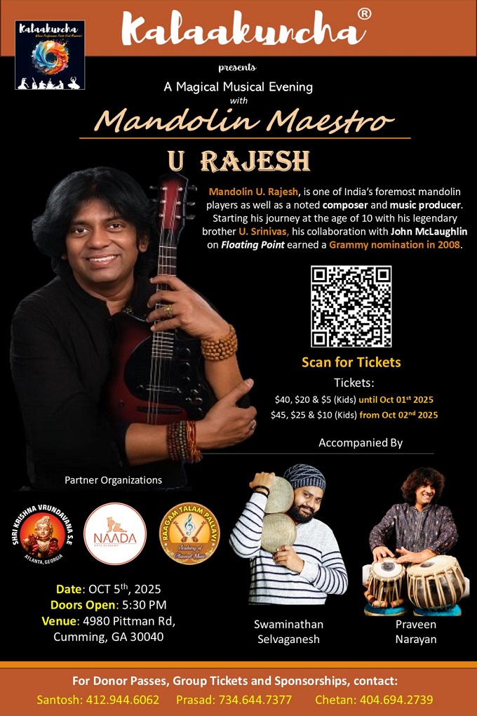 Mandolin Maestro U Rajesh Live
