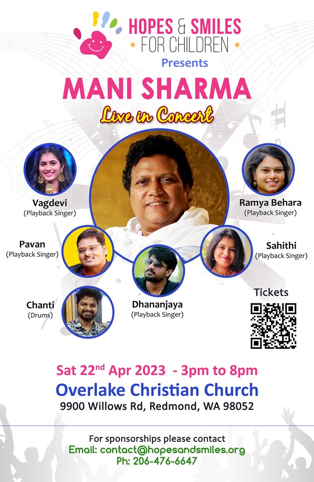 Mani Sharma Live Concert 2023 in Seattle