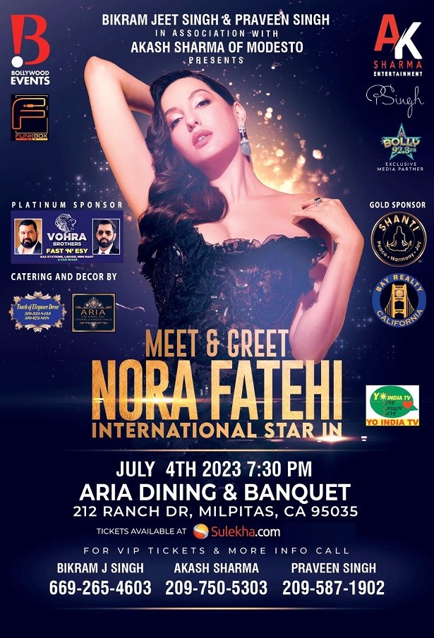 Meet And Greet Nora Fatehi in Milpitas