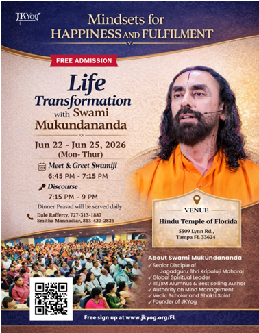 Meet And Greet With Swamiji And Enlightening Discourses on Mindsets for happiness and fulfilment