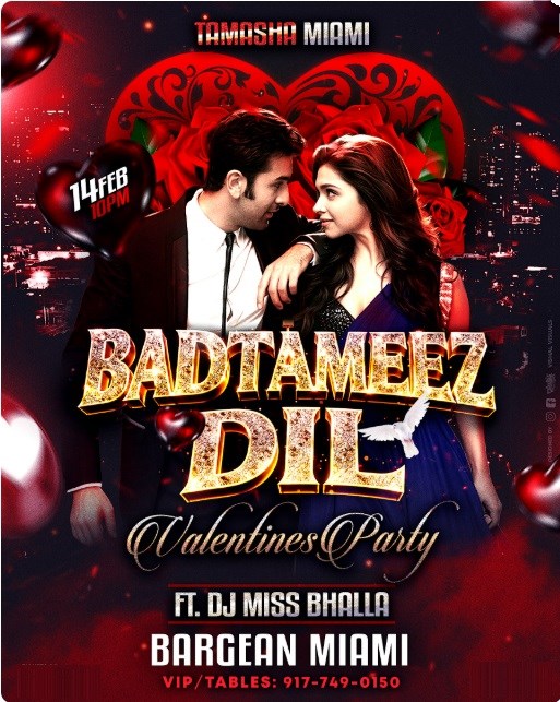 Miami Bollywood Valentines Nightout at Bargean