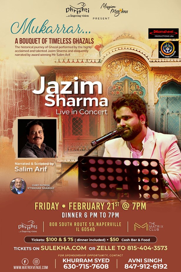 Mukarrar A Bouquet of Timeless Ghazals - Jazim Sharma Live