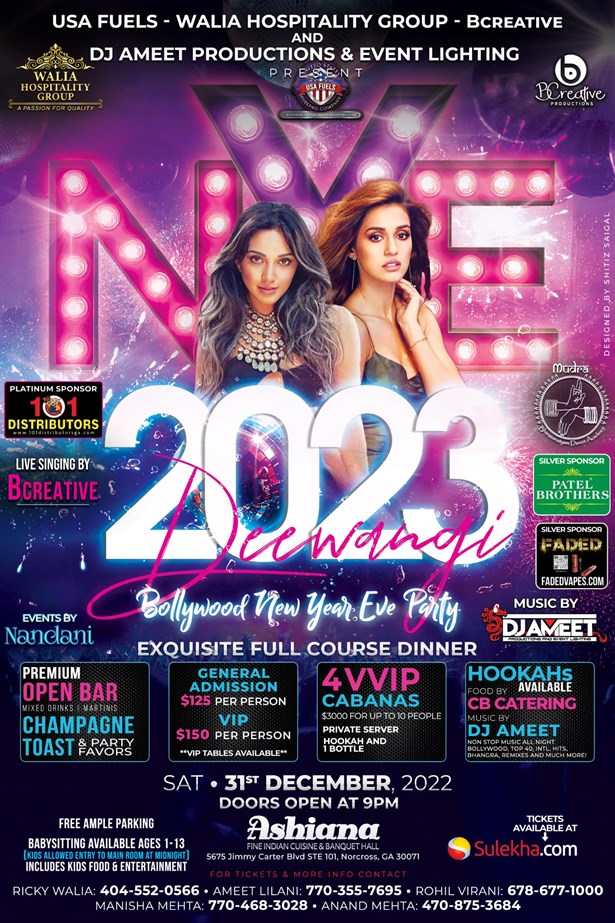 NYE 2023 - Deewangi Bollywood New Year Eve Party