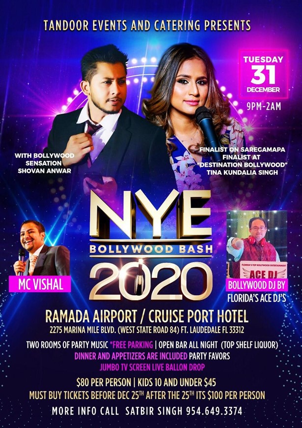 NYE Bollywood Bash 2020 in Fort Lauderdale