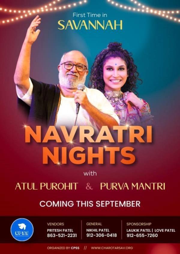 Navratri Nights with Atul Purohit and Purva Mantri in Savannah