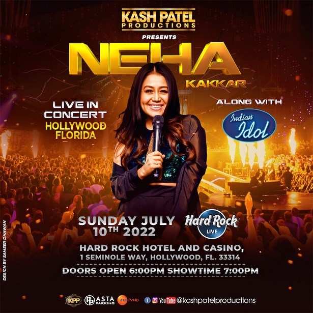 Neha Kakkar w/ Indian Idol - Live in Concert - Hollywood - FL