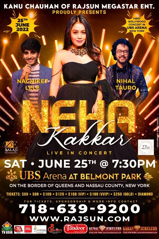 Neha Kakkar with Indian Idols 2022 New York