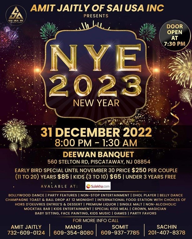 New Year Eve 2023 in New Jersey