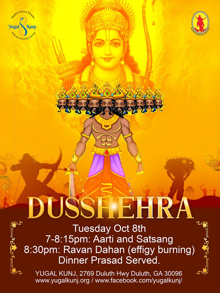 Dussehera Celebrations Yugal Kunj - Radha Krishna Temple & Community Center