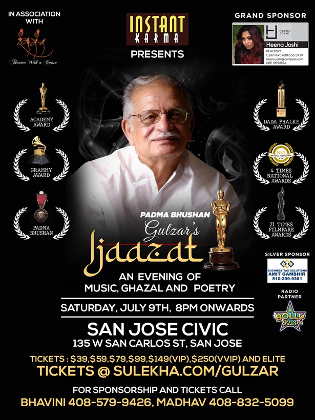 PadmaBhushan Gulzar Live in Ijaazat : An Evening of Music - Ghazal and Poetry with Legend Himself