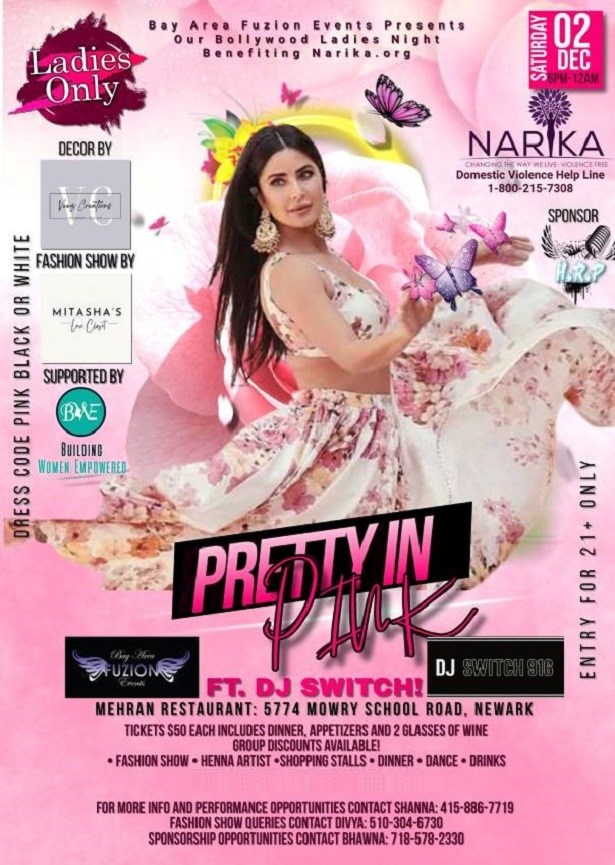 Pretty in Pink Bollywood Ladies Night Benefiting Narika.org