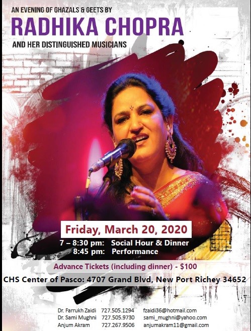 Radhika Chopra Live in Concert in Port Richey