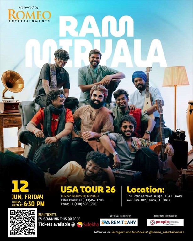Ram Miriyala Live Concert in Tampa