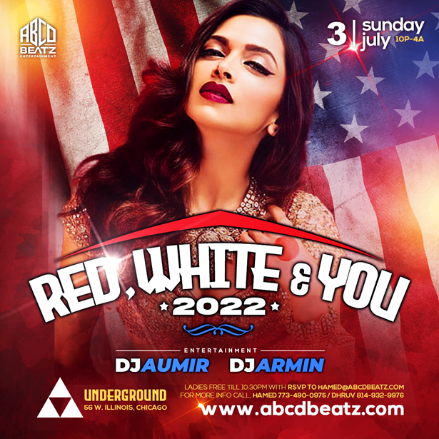 Red White & You - Bollywood Night - The Underground Chicago