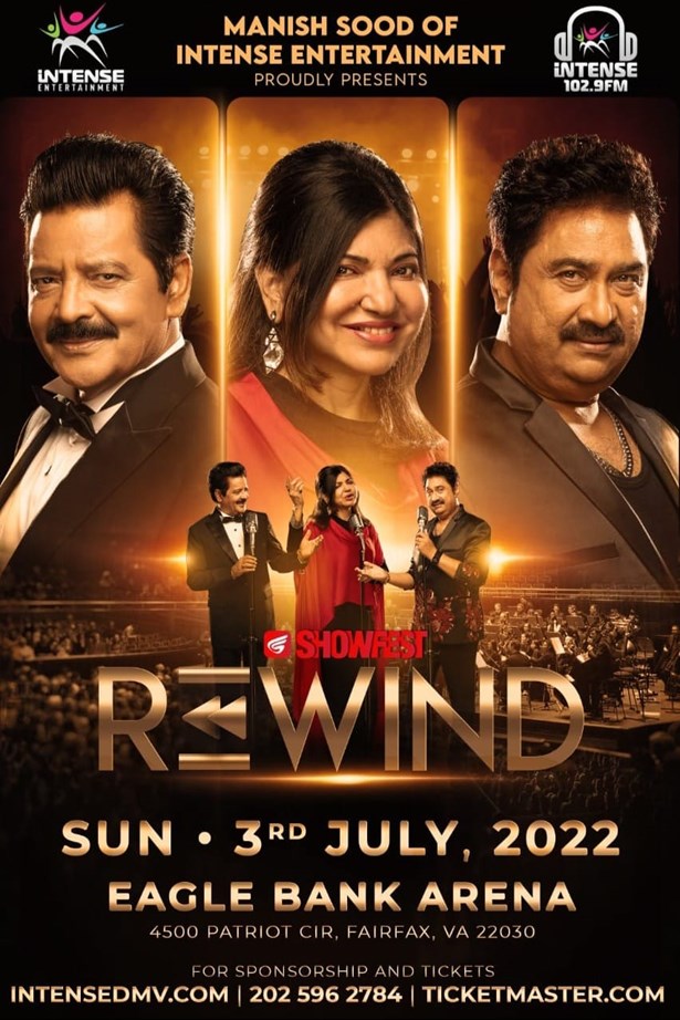 Rewind: Kumar Sanu - Alka Yagnik & Udit Narayan Live In Fairfax - VA