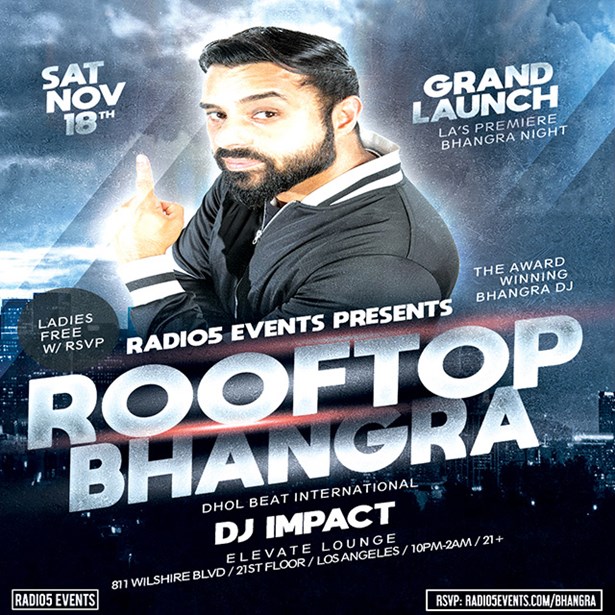 Rooftop Bhangra: Bhangra Night w/ DJ IMPACT