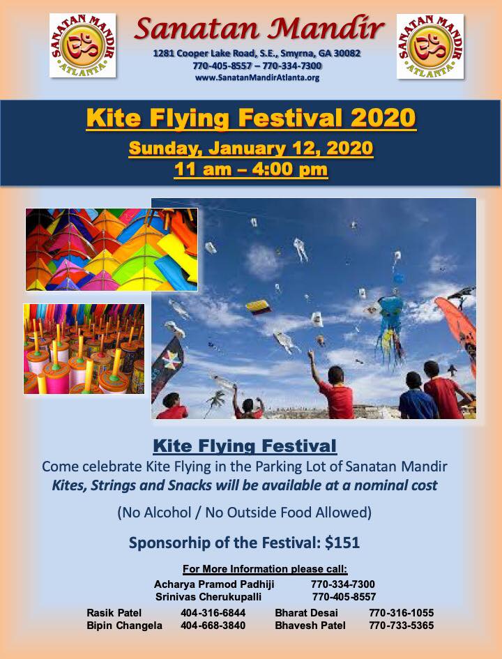 Sanatan Mandir: Kite Flying Festival in Smyrna