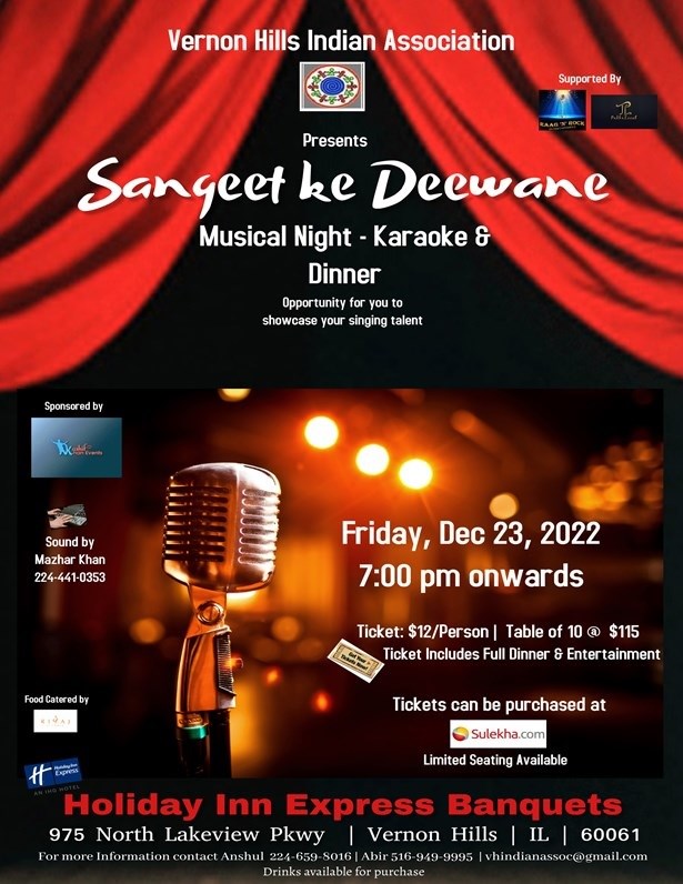 Sangeet ke Deewane - Evening of Karaoke & Dinner