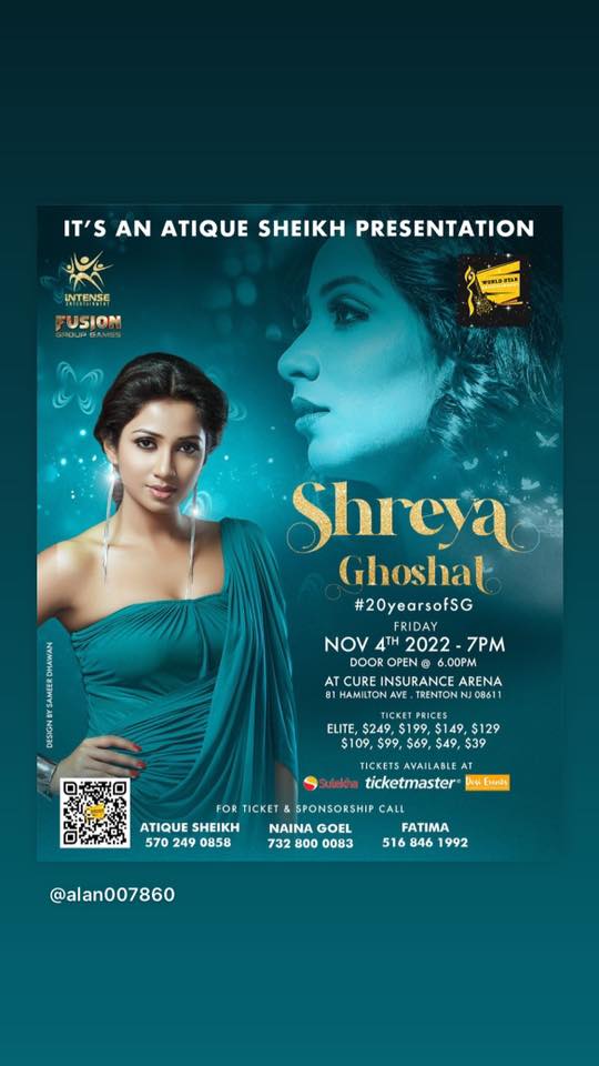 Shreya Ghoshal Live In New Jersey 2022