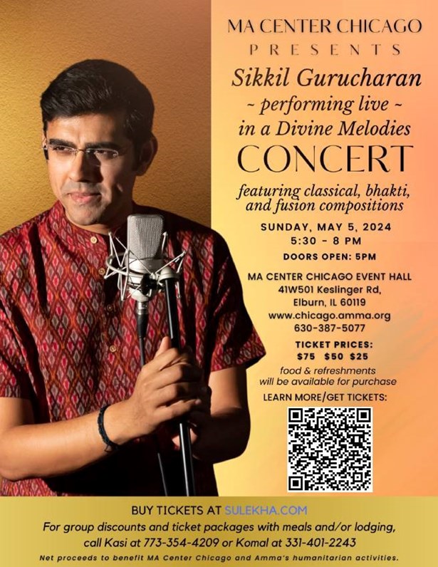 Sikkil Gurucharan Divine Melodies Live Concert In Chicagoland