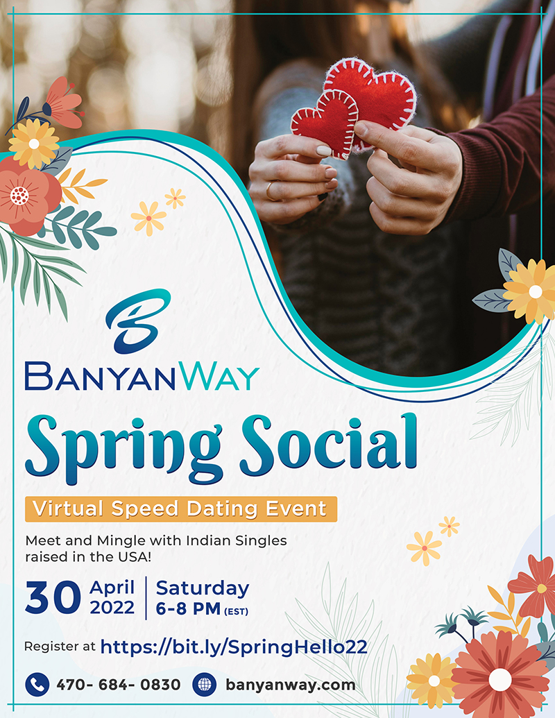 Spring Social -Virtual Speed Dating Event for US Raised Indian Singles !