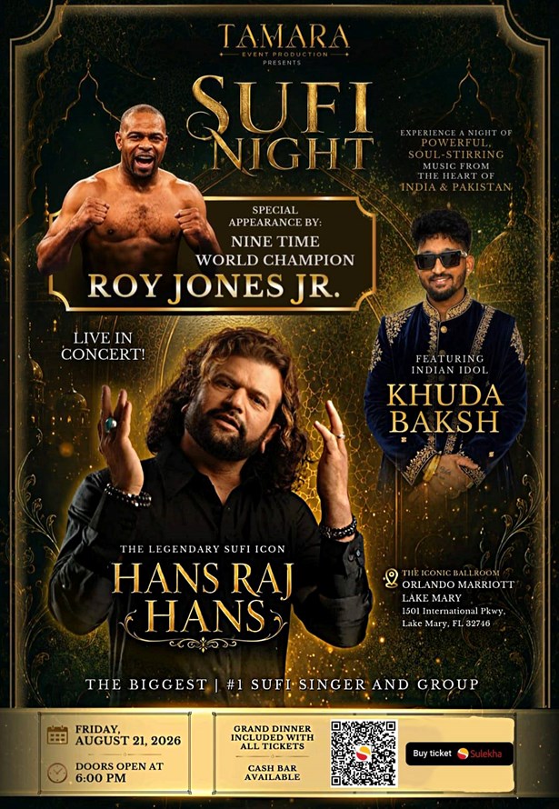 Sufi Night 2026 – Hans Raj Hans Live Concert 2026 Sufi Night 2026 – Hans Raj Hans Live Concert 2026