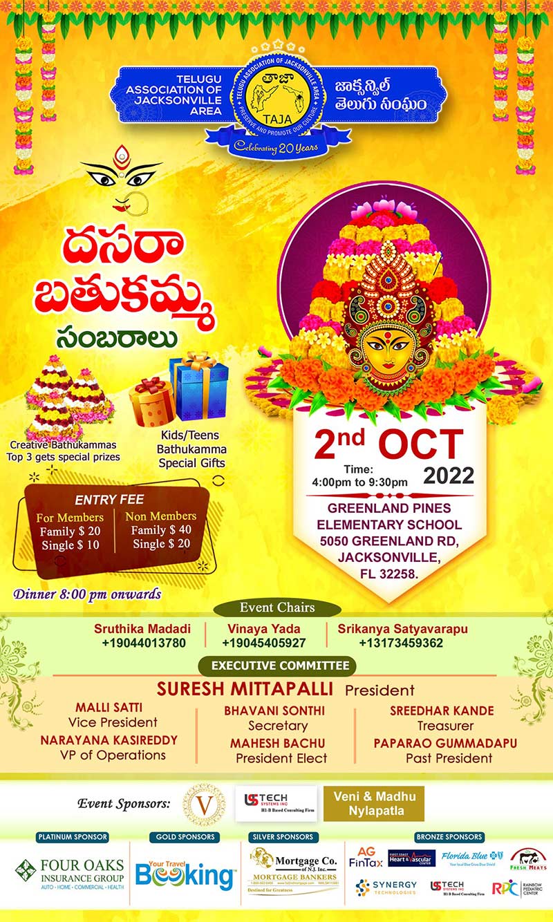 TAJA Bathukamma & Dusshera Celebrations