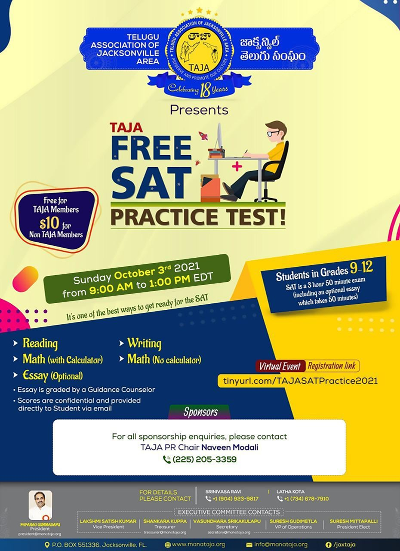 TAJA Free SAT Practice Test