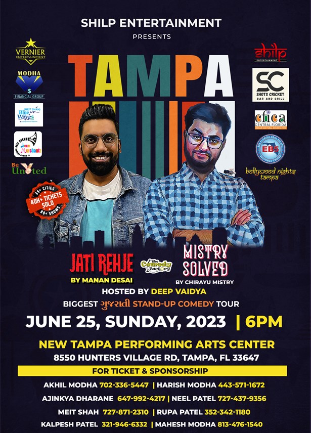 TAMPA: The Comedy Factory Show by Manan Desai and Chirayu Mistry