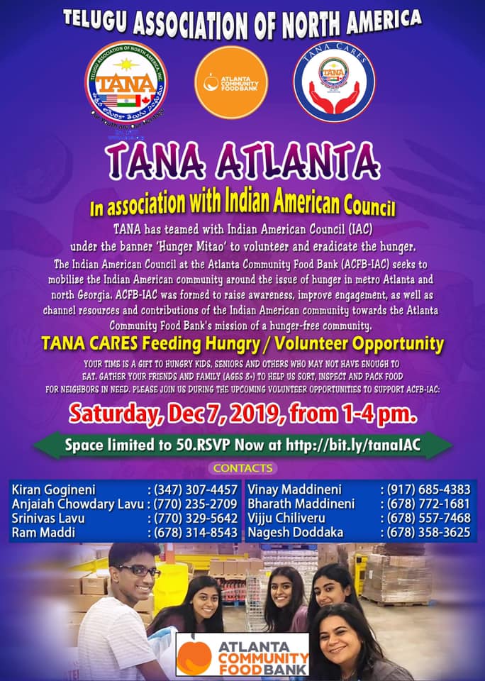 TANA Cares Food Drive in Atlanta