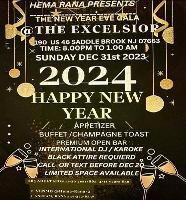 THE NEW YEAR EVE GALA IN SADDLE BROOK NJ