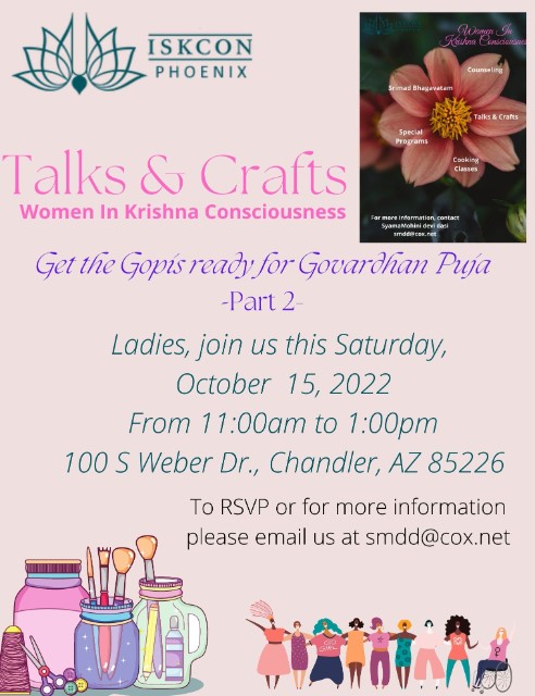 Talk & Craft Women in Krishna Consciousness