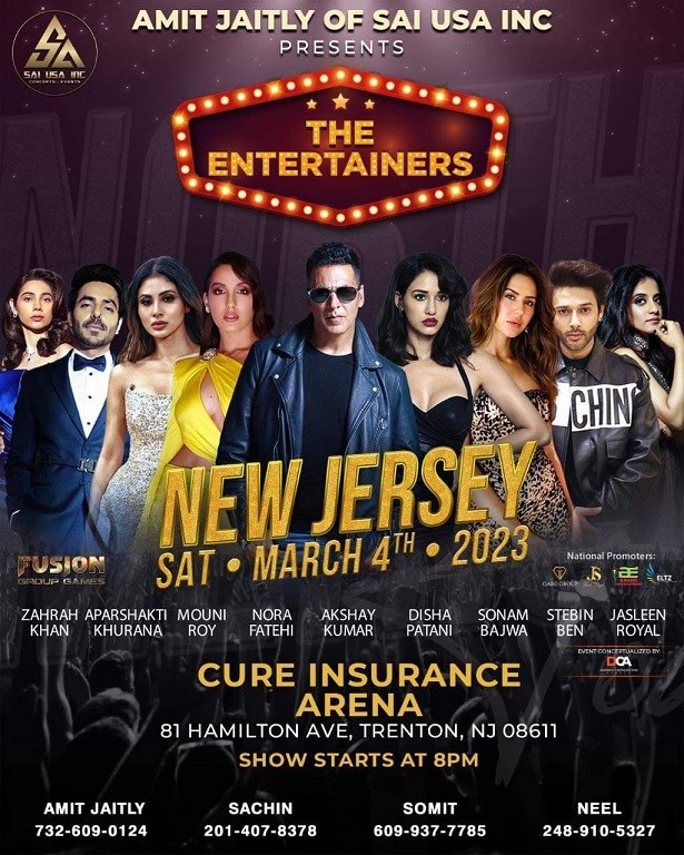 The Entertainers - Akshay Kumar and Team Live in New Jersey 2023