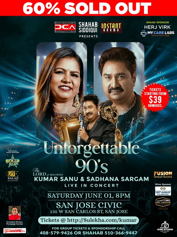 Unforgettable 90s- Kumar Sanu And Sadhana Sargam Live In Concert Bay Area