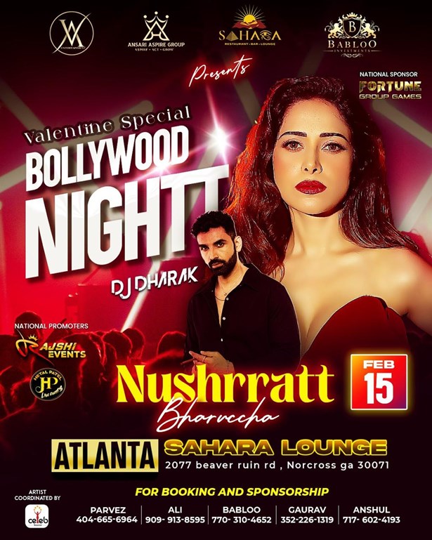 Valentines Special Bollywood Night ft Nushrratt Bharuccha