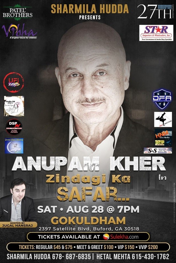 Zindagi ka Safar Featuring Anupam Kher in Atlanta