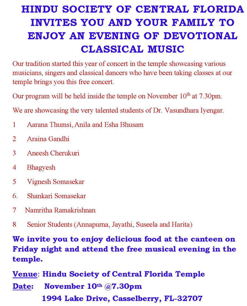 An Evening of Devotional Classical Music