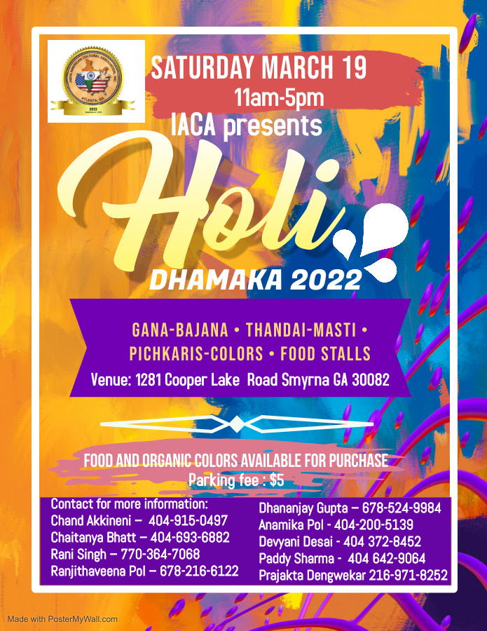 IACA Holi Dhamaka 2022