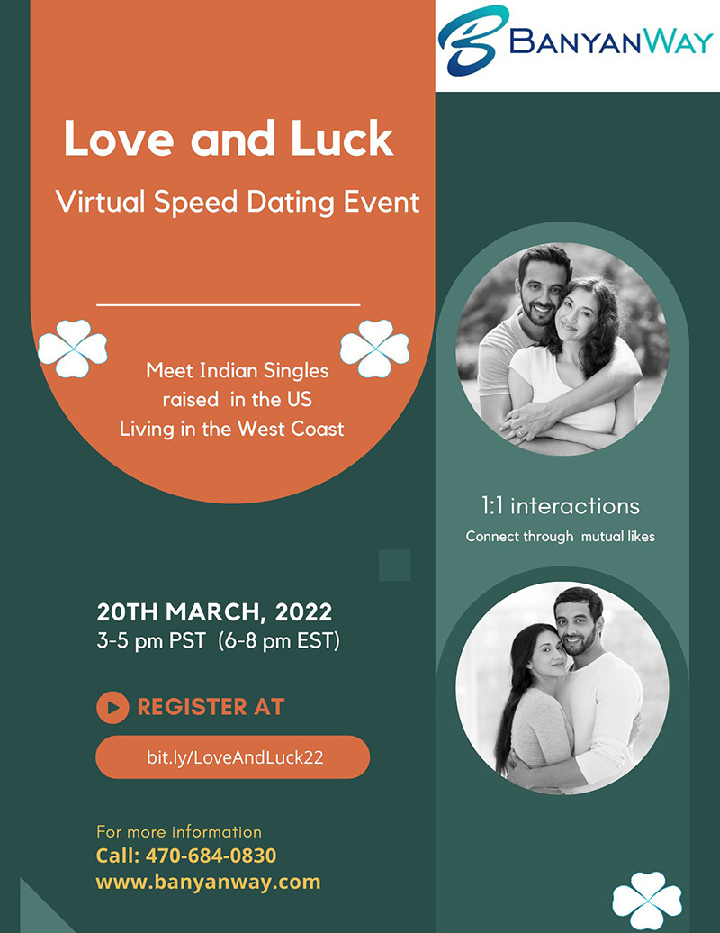 Love & Luck - Speed Dating event for Indian Singles living in West Coast!