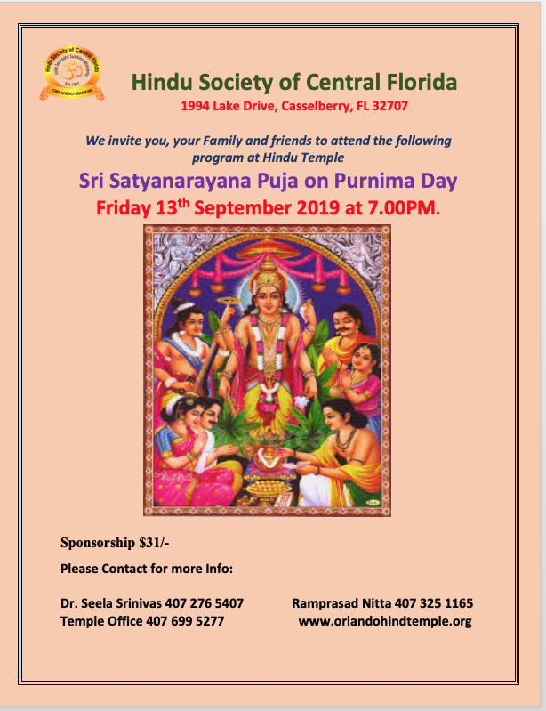 Sri Satyanarayana Puja