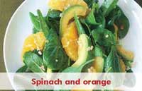 Spinach and orange
