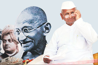 Gandhian Anna Hazare is a calm man of strong character, flawless integrity and a pleasing smile. Once an Army man, who served in the 1965 Indo Pak war, the Modern Gandhi is no stranger to hunger strikes, protests against government and even serving a jail term.