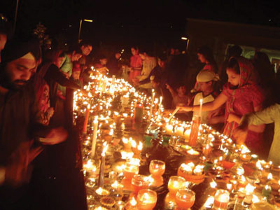 Diwali Celebration Diya and Candles