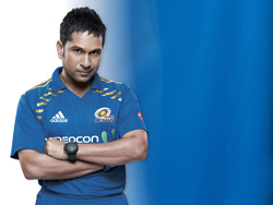 Sachin Tendulkar in Mumbai Indians clothing