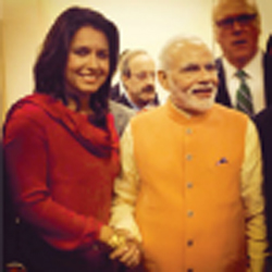 Prime Minister Narendra Modi with Tulsi Gabbard